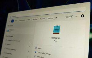 برنامه notepad ویندوز مجهز به هوش مصنوعی