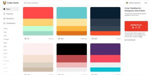 سایت پالت رنگی Color Hunt